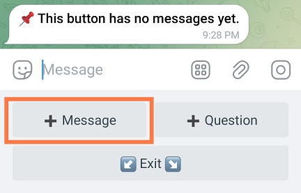 Set message to button or command in a Telegram bot (VisualMaker)