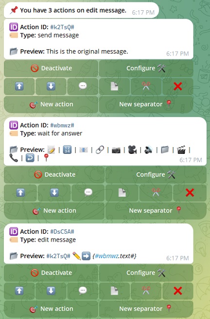 Editing messages VisualMaker