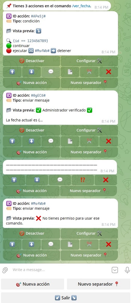 Agregando acción de condición a VisualMaker