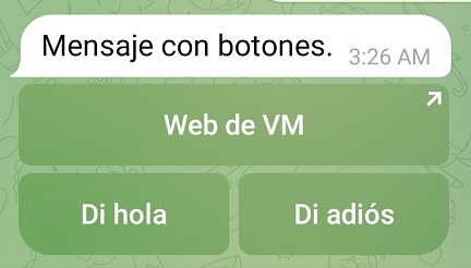 Teclado inline a botón o comando en bot de Telegram (VisualMaker)